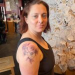 Rachel Bloom Instagram – The arm garden is growing! Next tattoo: Stewie from “Family Guy” on my face!