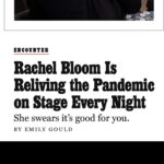Rachel Bloom Instagram - 4 more performances of #deathletmedomyshow (as long as I stay healthy). (And thanks for the article, @nymag)