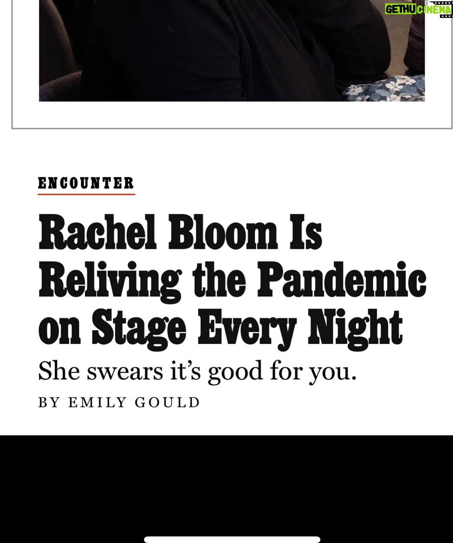 Rachel Bloom Instagram - 4 more performances of #deathletmedomyshow (as long as I stay healthy). (And thanks for the article, @nymag)