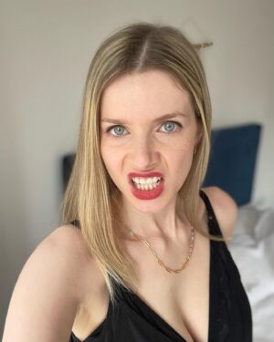 Rachel Hurd-Wood Instagram - Slide A or B depending on the day tbh… 

Necklace by the glorious @wearelucent 🌟

#itsnearlyfriday #gifted