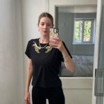 Rachel Hurd-Wood Instagram - SAHM doing chores… but make it fashion, curtesy of @rubyanddotshop 🐅 How’s your week? X #gifted #selfiebreak