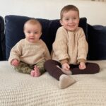Rachel Hurd-Wood Instagram - It’s all worth it 🥰 So much of parenting is bone-aching exhaustion, being pushed to your limits and questioning yourself. But then, watching how sweet Liam is with his sister, how if she’s crying he’ll get her a toy or sing to her, is so totally heart melting I don’t even know what to do with myself. Makes me think I’m doing something right. As I’m typing this, Stella is asleep on me after we slow danced to @oliviarodrigo and everything feels perfect. 💕 The little ones are dressed in ultimate cosy and eco-chic leggings and matching jumpers from @thesimplefolkco 🤍 #gifted #brotherandsister #adorable