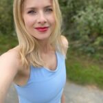 Rachel Hurd-Wood Instagram - Didn’t break a sweat on this morning’s run because it’s sooo cold! ❄️ Frozen ears and fingers! I’m not very good at running - not particularly fast, no amazing stamina. But I do it because it makes me feel better. I’ve never gone for a run and felt worse after… …but I know it’s not for everyone. As a Pilates teacher, I always recommend people find a form of movement they enjoy, and do that. Forget what you think you ‘should’ do. What do you enjoy? (I’m wearing the @yanaactive ocean crop & shorts - made from recycled fabric - gifted) 🌊