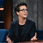 Rachel Maddow Instagram - Minutes before Rachel Maddow walked out on our stage, we got word that the House passed Speaker Mike Johnson’s bill to fund the government into the new year. Here’s how @maddowshow reacted. #Colbert