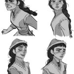 Rachel Matthews Instagram - Frozen 2 is officially out on Blu-ray today!! Here are some of my favorite concept sketches of Honeymaren done by Jin Kim, a development artist at Disney ❄️ @disneyfrozen #honeymaren