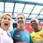 Rachel Riley Instagram - I know it’s FA cup final day today, but the amazing @grassrootsoccer has already handed out its big trophy this year! Proud to support this charity in their efforts to work with adolescents to eradicate HIV and AIDS in Sub-Saharan Africa and start the conversation re mental health while they’re at it. Fab to interview the brilliant United legend @quintonfortune with Dennis Dube, from teenage participant to fully fledged member of the GRS team and lovely to meet fellow GRS supporter @kolabokinni. Thanks to all those who put a team together and came for a kick about for a good cause. PS Quinton predicted a 1-0 United win today, let’s see 🫣🫣🫣🫣🫣 ⚽️🌍❤️