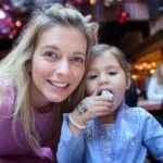 Rachel Riley Instagram - It’s now been 4 years since @pashakovalev and I became parents… and so we are firmly in the Elsa/Frozen zone with this little girl! Just breathing a sigh of relief now all the birthday celebrations are officially done, and it’s time to get ready for Christmas 🙈 Massive thanks to the brilliant Elsa (@leanneburkinshaw12 @poptopeventsuk) and amazing face painter @nirjarahoney for Mave’s little party. We took her to see @frozenlondon at the theatre in Covent Garden yesterday and wow, what a production, just incredible 😍 These last 4 years have flown but we’re enjoying the ride so much. (Also thanks to @babymoriofficial for her Xmas PJs gift from them amongst these pics) #4thbirthday #elsa #frozen