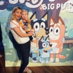 Rachel Riley Instagram - This show complete with people sized Mum, Dad, Bingo and Bluey (on at @southbankcentre till January 7th) was perfect for small sized Bluey fans, thanks for having us - the girls loved it! @officialblueytv @wearemediahive @royalfestivalhall #BlueysBigPlay