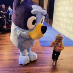 Rachel Riley Instagram - This show complete with people sized Mum, Dad, Bingo and Bluey (on at @southbankcentre till January 7th) was perfect for small sized Bluey fans, thanks for having us - the girls loved it! @officialblueytv @wearemediahive @royalfestivalhall #BlueysBigPlay