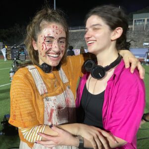 Rachel Sennott Instagram - Too many pics to post so after this I’m taking it to stories…thank you everyone who watched and talked about @bottomsmovie 🥲 if u r a girl with a tik tok you were the press tour!! 

This movie is our baby and I feel so lucky to have been able to make it with some of my best friends 🥲 thank you @emmmaseligman for sitting with me in a coffee shop everyday and listening to me pitch all my dick jokes and thank you @ayoedebiri for sharing a brain and trailer with me 🥹 I ❤️❤️❤️ 🫵