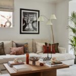 Rachel Stevens Instagram - As you know I love interiors so wanted to do a little reveal of my new living room which I’m obsessed with! I’m currently renting, whilst I look for my next house and wanted to put a bit of effort in to make it feel like home, but not spend a fortune at the same time I needed help to bring my vision to life! I found the brilliant @finch_interior_design on insta through the lovely @pollyvsayer and messaged her to see if she’d be up for styling my home. Nicola brought so much design expertise🙌🏻 I made it extra hard for her as she had to work with an existing huge sofa and wasn’t allowed to touch the walls or floor… Have a flick through to see what she’s come up with One of my favourite pieces is the large coffee table, which Nicola designed for me..as I do love a coffee table book! I could not be happier. I hope you love it too and it inspires those of you renting that you can do a lot even with a rental to make it feel like home🫶🏻