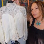 Rachel True Instagram – 🦋 I’m writing & 2/3’s through designing & making this shirt out of 3 vintage linen placemats & 6 matching napkins 🧵 🪡 
⭐️I find creating things to be meditative
 & a palette cleanser for life ⭐️
It’s my own unconventional material challenge ⚡️haven’t cut proper arm holes yet because fear of mucking it up in the home stretch 🥸🫠😩
Any encouragement from more knowledgeable folk is welcome 🙂 
⚡️ was gonna wait to post this till I was finished, but at my sewing pace that could be next year, so here we are 😂
How’s life para tu? 💋 
#racheltrue #creative #sewing  #madebyme