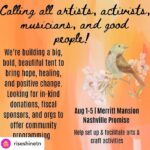Rachelle Lefevre Instagram - Posted @withregram • @riseshinetn Calling all artists, activists, musicians, and good people! We’re building a big, bold, beautiful tent to bring hope, healing, and positive change. Looking for in-kind donations, fiscal sponsors, and orgs to offer community programming. Help needed: Set-up Aug 1-5; facilitating arts & craft activities on the Merritt Mansion front lawn during the run. 🔎Connect: https://Arts4Impact.org/NashvillePromise #UpInArms #NashvillePromise 🖌️🎶