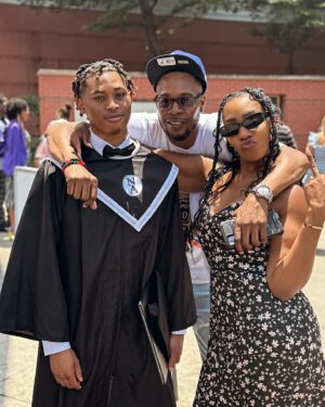 Racquel Palmer Instagram - I’m going to continue to make yall proud of me in this next chapter…#fantasticfive #morethanthat #newark #brickcity #jersey #siblings