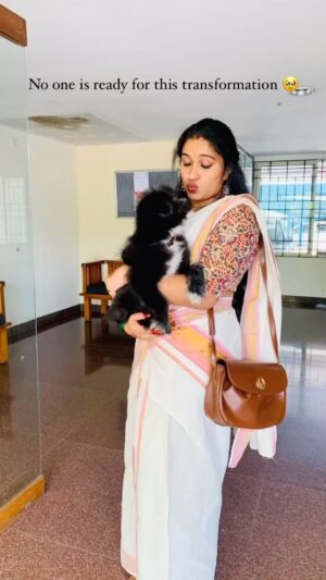 Radhika Radhakrishnan Instagram - Grown up but still smol🐥🐶