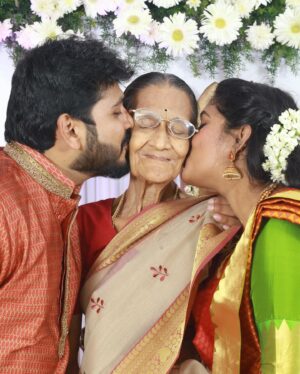 Radhika Radhakrishnan Instagram - Ammama left us today morning. She was 94 years old and thinking about all the hardship she had gone through.. oh she was on strong women. 
From loosing her beloved husband , son and all of her siblings  to witnessing the separation of my parents!! Oh she had gone through alot but you will only see her smiling and cracking jokes. 
There was a point in her life where she had the opportunity to have a luxurious life in Dubai with her daughter but she chose not to go only because  I will be alone here . She was my companion throughout my youth festival days and she was the most important person who nurtured the artist in me. Thank you for everything ammama. We will miss youu. Ummmmaaa