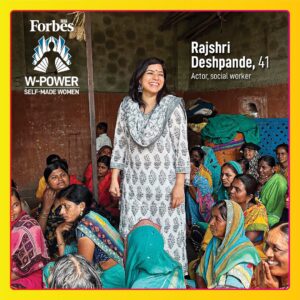 Rajshri Deshpande Instagram - Rajshri Deshpande has received acclaim and awards for her powerful performance as Neelam Krishnamoorthy in Netflix’s Trial By Fire in 2023. The former advertising professional is also a social worker, who, through her non-profit Nabhangan Foundation, takes up causes related to rural rejuvenation and community building. The impact of her foundation’s work now reaches 30 villages in Marathwada, Maharashtra. In these villages, she helps rejuvenate groundwater, build schools and toilets, and conduct gender sensitisation.

@forbesindia @nabhanganfoundation