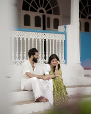 Raksha Raj Instagram - “From the moment we met in the enchanting month of April 2011, to now celebrating our second wedding anniversary on this same magical month. April, you’ve always been special, just like the love we share. Here’s to us and to many more Aprils filled with love and happiness.” 💖😘

 #Arksha #Our2ndAnniversary #ForeverUs
.
.

Photography : @rkl_films_
MUH : @ziaora_makeover_studio_ 
.