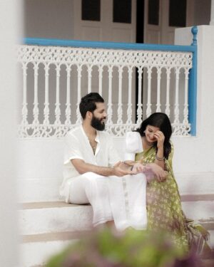 Raksha Raj Instagram - “From the moment we met in the enchanting month of April 2011, to now celebrating our second wedding anniversary on this same magical month. April, you’ve always been special, just like the love we share. Here’s to us and to many more Aprils filled with love and happiness.” 💖😘

 #Arksha #Our2ndAnniversary #ForeverUs
.
.

Photography : @rkl_films_
MUH : @ziaora_makeover_studio_ 
.