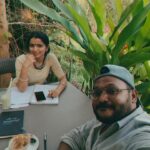 Ranjitha Menon Instagram - When thoughts are getting sown under the tree… 🖋️ With director @arunchandu