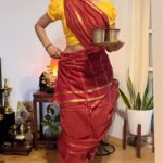 Ranjitha Menon Instagram - Konjom filter coffee edukkattuma…! #tamilponnu #18muzhamchela #traditional #homemade #custom #culture #brassware #brahmin #style