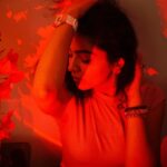Ranjitha Menon Instagram - Crimson Reverie! #scarlet #crimson #shadows #warmhue #passion #tranquility #raw Shot by @arunchandu