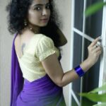 Ranjitha Menon Instagram - Some feelings are the best when left a blur! #purple # blurred #natural #plain #homely #davani #mobilephotography