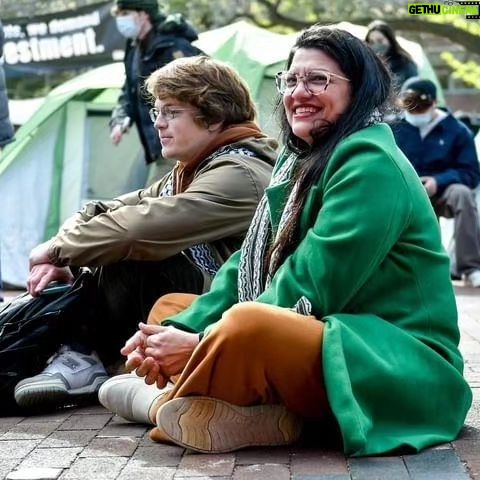 Rashida Tlaib - 18.2K Likes - I am standing in solidarity with the brave University of Michigan @uofmichigan students who have been in the diag for 5 days peacefully protesting the university's complicity to the genocide in Gaza.
Their bravery and courage to stand up for what they believe is right is inspiring. I am so proud of their willingness to fight for justice.
Contrary to mainstream media, these students have been peaceful; sharing stories of resilience, participating in art builds, and sharing faith from shabbat to jumaa prayers. This is what solidarity looks like!
📸 @adjadewey @yelkharssa me