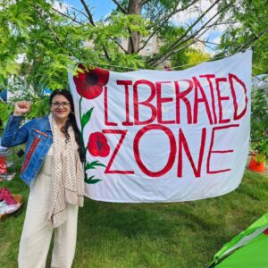 Rashida Tlaib Instagram - The beautiful display of solidarity among the students @waynestate is inspiring. My hope is that our community comes together to protect the students and their right to have their university divest in war manufacturing and genocide in Gaza. 

Please follow @sjpwsu for requests for support.