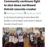 Rashida Tlaib Instagram - We have the right to breathe clean air! So proud of the Schoolcraft Improvement Association and all the residents who have been organizing to fight for clean air and protection of their public health. The concrete company received 300 city violations in two years! It's time they are shut down. If they can't comply with the law, then they shouldn't be able to operate in our neighborhood.