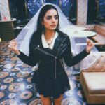 Rashmeet Kaur Sethi Instagram - Channeling my inner Wednesday i guess 😅😈 These pictures were clicked in January at a bridal shower and yes that’s a freaking veil 🥺🥺🤩❤️