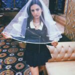 Rashmeet Kaur Sethi Instagram - Channeling my inner Wednesday i guess 😅😈 These pictures were clicked in January at a bridal shower and yes that’s a freaking veil 🥺🥺🤩❤️