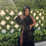 Raven Goodwin Instagram – The Battles in Black Tie 👸🏿🤵🏾‍♂️ #celebrationoflove 

Dress @christian_omeshun 
Clutch @studioamelia_ 
Shoes @sam_edelman