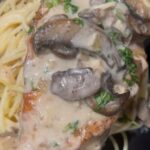 Raven Goodwin Instagram - Did you miss me? Chicken Marsala paired with a bourbon barrel aged cabernet sauvignon 🥀🍝🍷