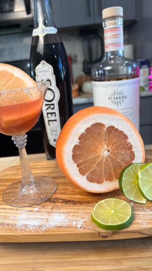 Raven Goodwin Instagram - Part II! Happy Friday!  This Grapefruit Hibiscus Margarita is perfect on any occasion honestly. It is date night though so make this before ya'll step out! It is so refreshing but it gets you right! 🍸🍹

Shake up 
2 shots of @21seeds Grapefruit/Hibiscus infused tequila 
The Juice of a grapefruit 
The Juice of a lime 
Agave--sweeten to taste 
1 shot of @sorelofficial hibiscus liqueur 

Sugar the rim of your favorite glass 
Garnish with grapefruit 
Finish with your favorite sparkling grapefruit juice 

& enjoy!
🎥 @nachaa_manaya 
Hair @braidsbyyahni 
Make up @beautybykhamilia 
Sweater @theninaparker x @macys