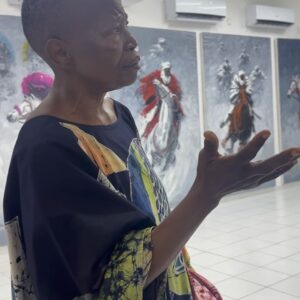 Ray BLK Instagram - My last day in Lagos and I was shown around @nikeartgallery by the Queen herself. There’s so much talent in my hometown, I’m leaving feeling full & inspired 🖼️🤎