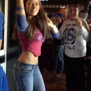 Rebecca Grant Instagram - Well, excuse me #Karen I’m just trying to #cheer on my #buffalobills, you must be looking for the _____(fill in the blank)🤣😂
This Karen was before her time lol Can my #bills hold on? Of course they can #JoshAllen is a second half QB Lets go Buffalo!! #billsmafia #buffalo #hometown #busbys #days 🏈🏈🏈