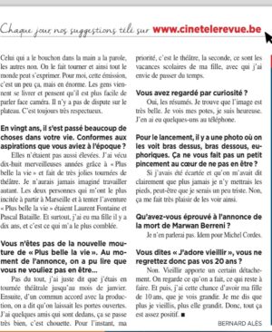 Rebecca Hampton Instagram - Merci à Bernard Ales pour cet article dans @cinetelerevue 
#article #presse #intervew #pblv #yaq #partage