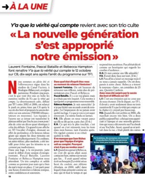 Rebecca Hampton Instagram - Le 12 retour de Y’a que la vérité qui compte…
20 ans après…
#vintage #emission @c8lachaine #retrouvaille #tv m#article #emotion