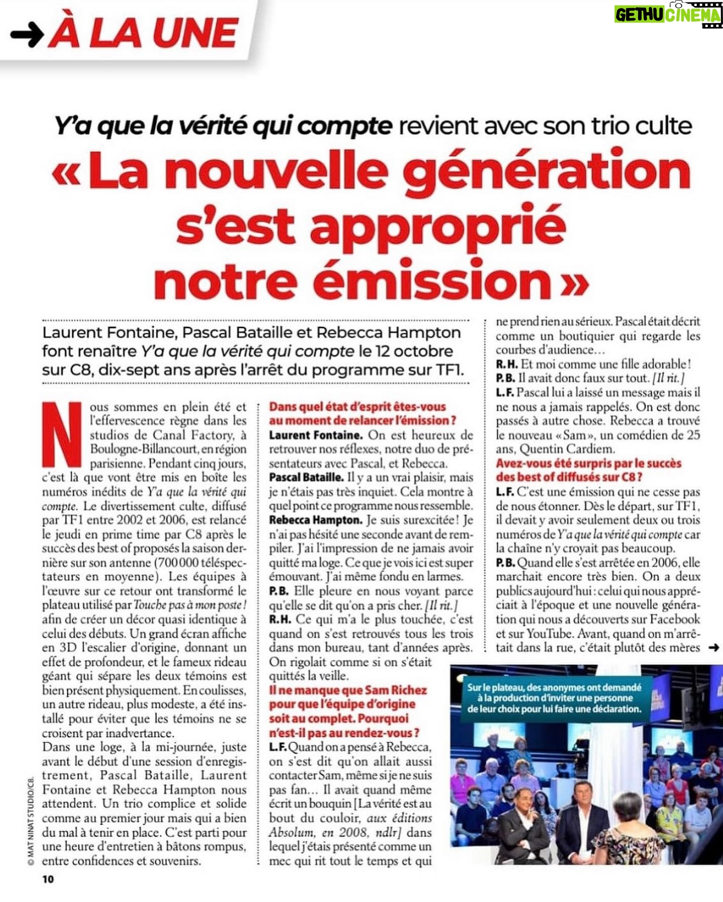 Rebecca Hampton - 890 Likes - Le 12 retour de Yāa que la vĆ©ritĆ© qui compteā¦
20 ans aprĆØsā¦
#vintage #emission @c8lachaine #retrouvaille #tv m#article #emotion