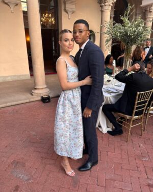 Rebecca Rittenhouse Instagram - Finally getting around to sharing some snaps from @bizza44 's gorgeous wedding 💒  
 
Love you forever  🩷
 
 
 
 
 
 
#weddingguest #bridesmaid #cocktailattire