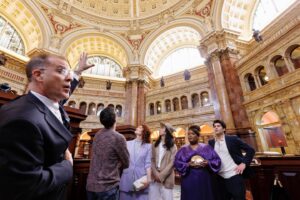 Rebecca Wisocky Instagram - Still gobsmacked from our @ghostscbs visit to the Library of Congress! Thank you to everyone there for hosting such a wonderful illuminating event. From our brilliant guide Mark Conner to all the curators (especially Barbara Bair the historian who curated an amazing and surprising collection of artifacts from Hetty’s era!) to @roswellencina who moderated a fantastic panel… We were just blown away. AND to the over 500 Ghosts fans who came out to spend the day with us- thank you WE LOVE YOU! 👻💓👻 Put @librarycongress at the top of your must see list! It is filled with countless astonishing works of art but my favorite was the dome in the main reading room featuring a painting representing Human Understanding in which a woman lifts the veil of ignorance looking forward to intellectual progress. #breathtaking #nationallibraryweek #ghostscbs #historylovers
