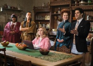 Rebecca Wisocky Instagram - Fabulous new @ghostscbs tonight! 👻♥️👻
‘The Travelling Agent’ was written by @emilyrschmidt & @skanderhalim directed by goddess @chrisg2100 and guest stars @johnlhartman @betsysodaro @theirenewhite @tasteofadrian 👏🏼👏🏼👏🏼👏🏼👏🏼
Thanks for watching folks! Our brother @richietown knocks it out of the park. Literally. 😬