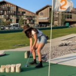 Rebecca Breeds Instagram - It’s ‘mini’ golf right? #overachiever