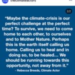Rebecca Breeds Instagram - Honoured to be part of @theclimateactors 💚💚💚