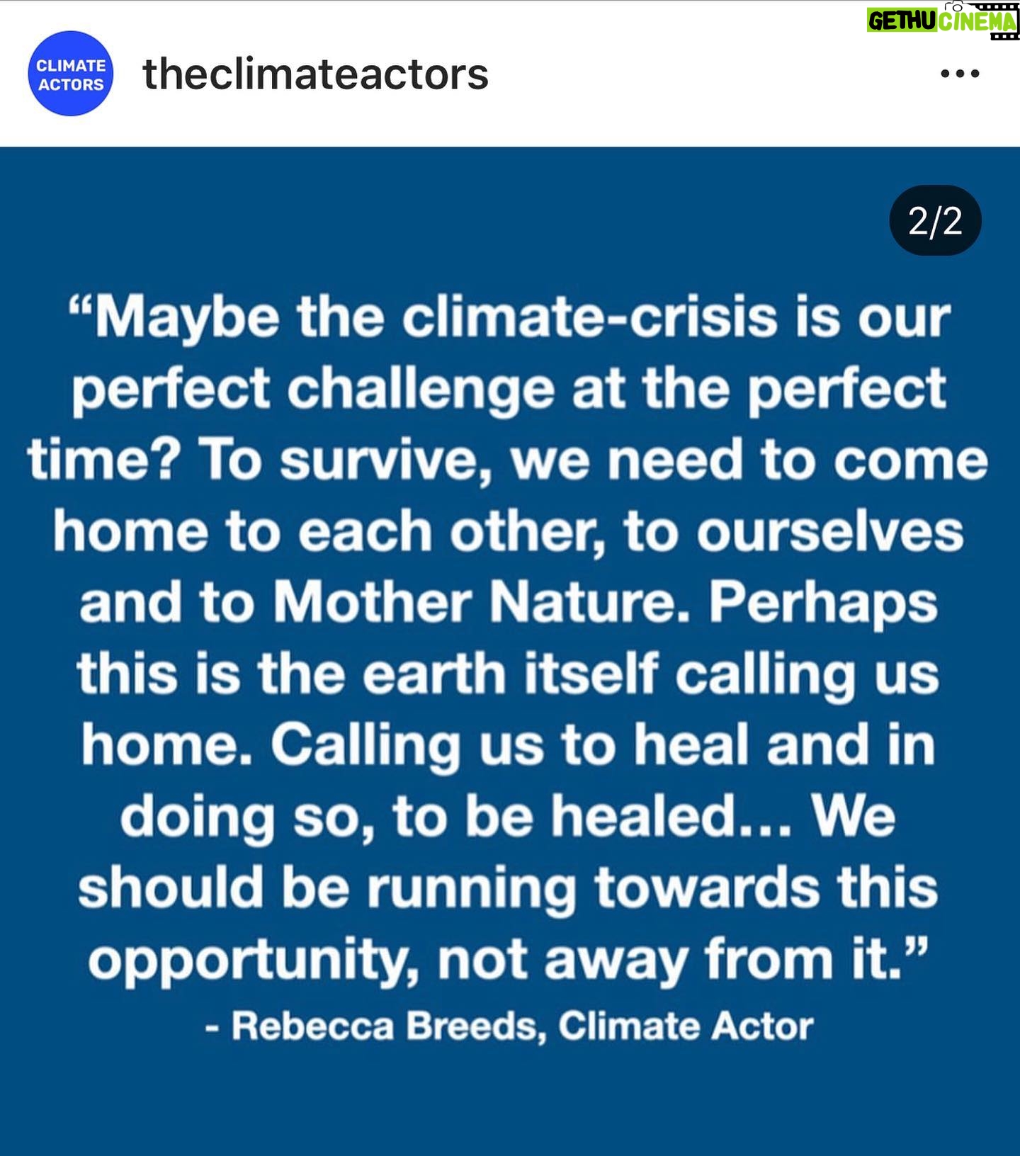 Rebecca Breeds Instagram - Honoured to be part of @theclimateactors 💚💚💚