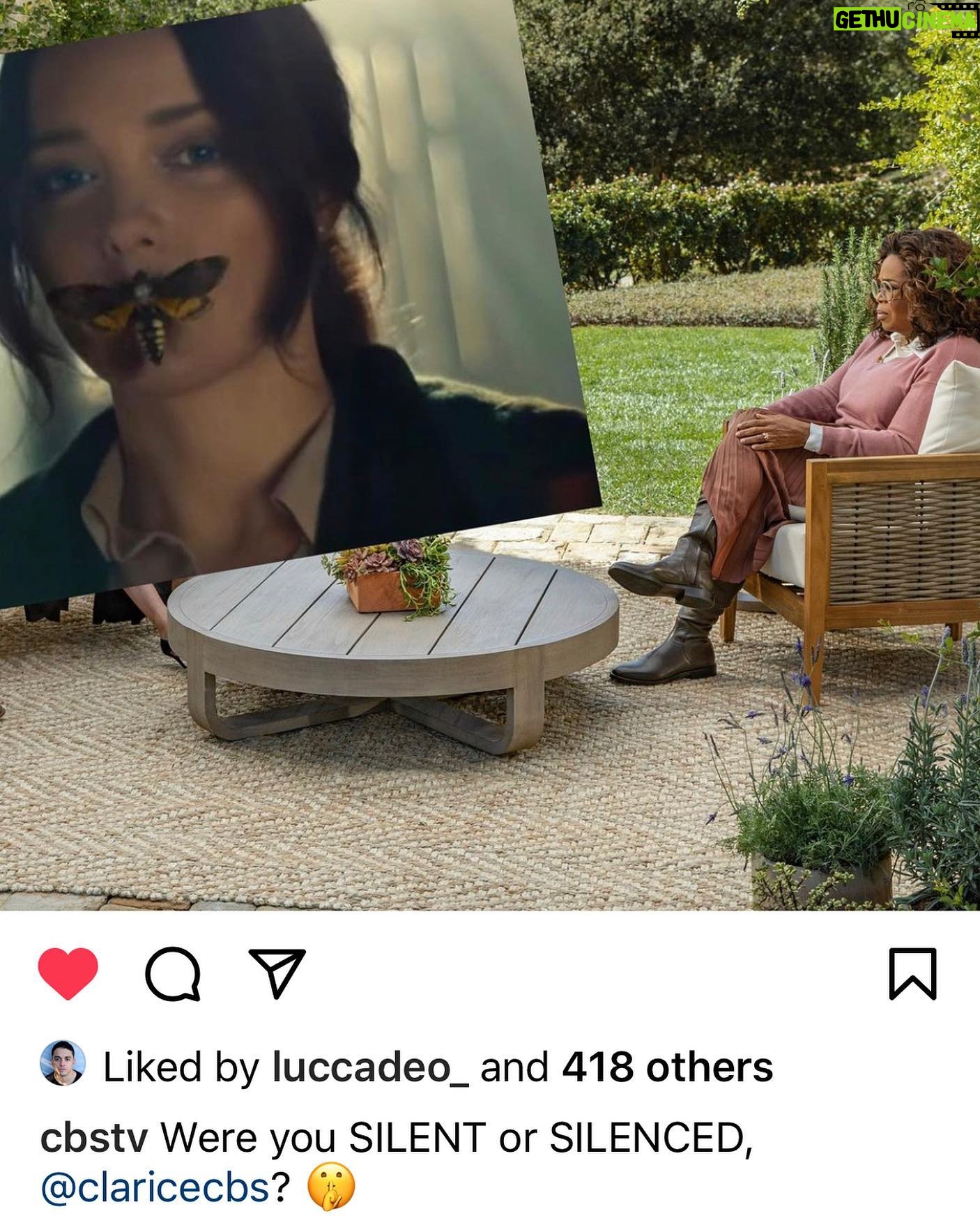 Rebecca Breeds Instagram - I always dreamed of speaking with @oprah .... this is not how I imagined it. 😂 Next episode of @claricecbs drops TONIGHT! Be there!!! 🦋🦋🦋🦋