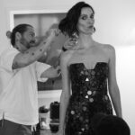 Rebecca Hall Instagram – love in advance for the people complaining about the generic actor doing carpets and fashion shots. There are more paintings coming…
.
.
.
Meanwhile thank you @sagaftrafound for a wonderful night where I got to cheer @epluribusyourmom and his @gildedagehbo co stars. Thank you @voguemagazine for making a spectacle of us getting dressed. Photos by @catielaffoon dress @gabrielahearst last minute tile fixing and general sartorial administration @bailey.moon
