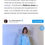 Rebecca Jones Instagram - GRACIAS GRACIAS GRACIAS!!! SUS ORACIONES, BUENOS DESEOS Y LLUVIA DE ENERGÍA POSITIVA, SIN DUDA HAN AYUDADO TREMENDAMENTE A MI RECUPERACIÓN. LES ASEGURO QUE CADA GOTA DE ESE AMOR TAN GRANDE QUE ME TIENEN, ES COMPLETAMENTE CORRESPONDIDO, Y PRONTO ME VERÁN DE NUEVO EN LA PANTALLA O YO LOS VERÉ CON ORGULLO Y AGRADECIMIENTO DESDE LAS TABLAS DE ALGÚN TEATRO. GRACIAS, GRACIAS GRACIAS ♥️♥️♥️♥️♥️♥️♥️♥️♥️♥️♥️♥️♥️♥️♥️♥️♥️♥️♥️♥️♥️♥️♥️♥️