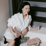 Rebecca Lim Instagram – Don’t let anyone dull your sparkle 🤍✨🤍 @maisonvalentino #LocòBag
